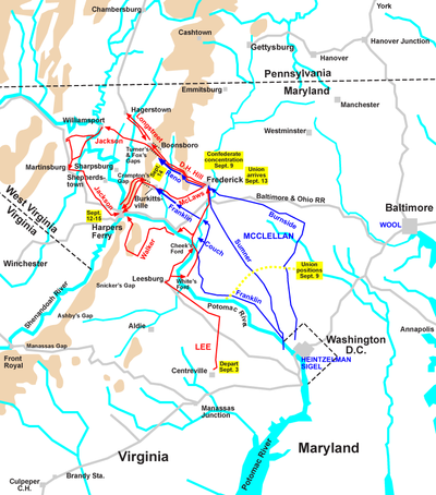 Battle of Antietam or Sharpsburg 1862
