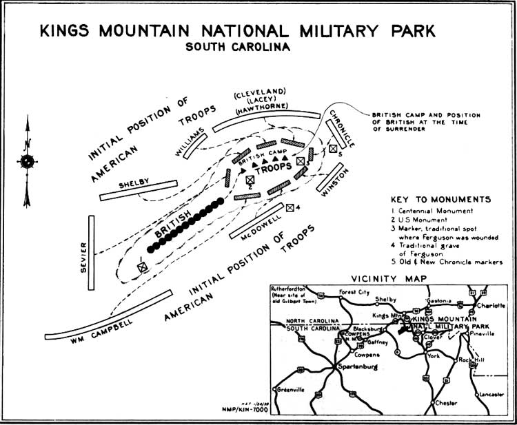 Battle of Kings Mountain SC 1780